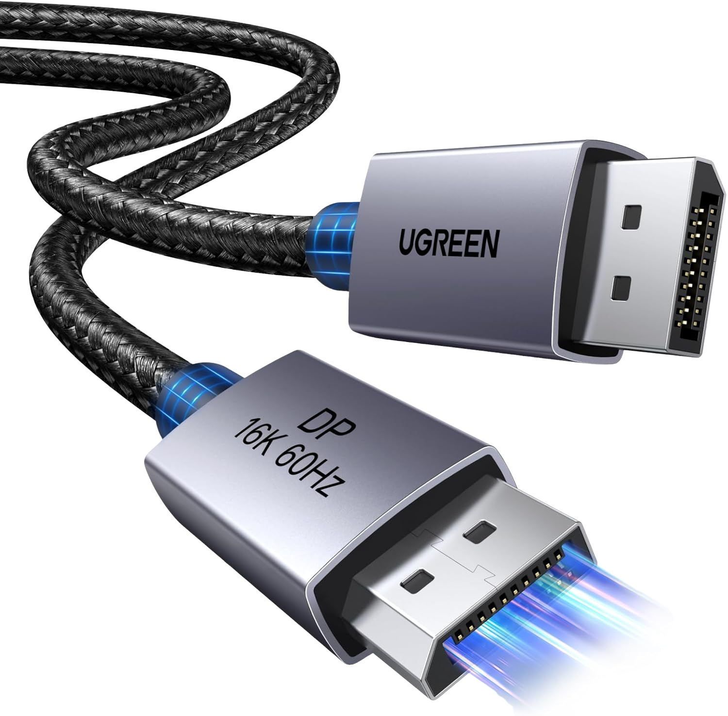 UGREEN 16K Displayport Cable 2M, DP 2.1 Cable Support 16K@60Hz, 8K@120Hz, 4K@240Hz 80Gbps