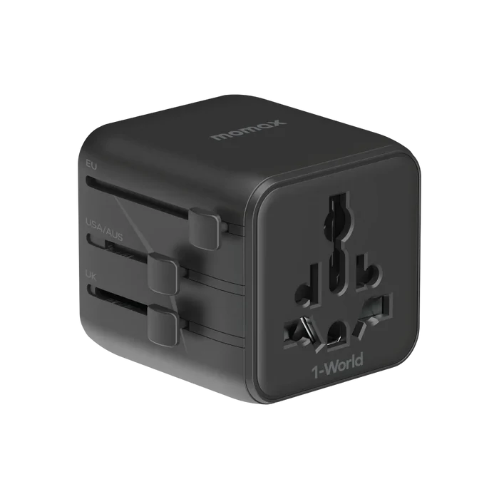 1-World Universal Travel Charger with Dual AC