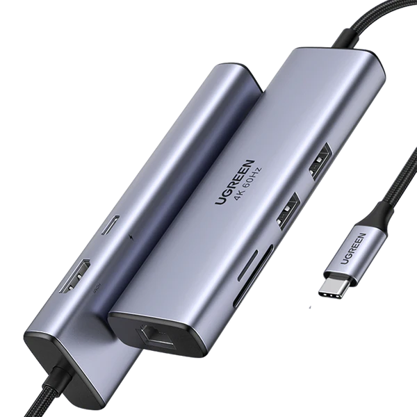 UGREEN Revodok 107 7-IN-1 USB-C Hub (4K@60Hz HDMI, RJ45 Ethernet)